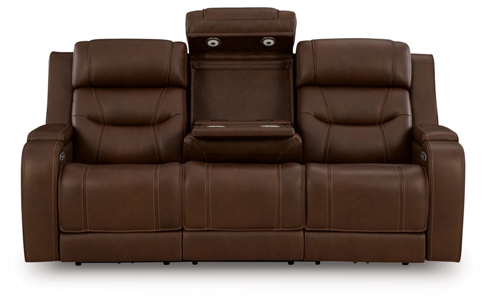 Knightington Power Leather/PVC Power Reclining Living Set w/Audio Seating