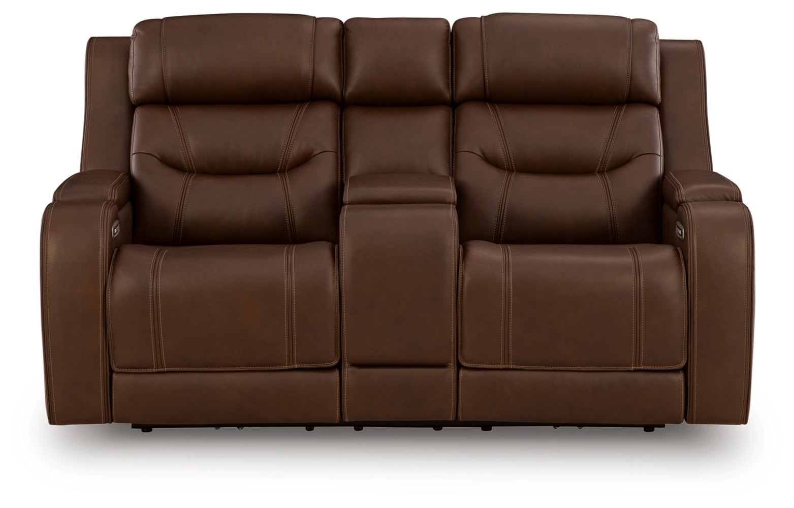 Ashley Knightington Leather Power Reclining Loveseat w/Audio