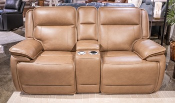 Glencroft Leather Power Reclining Living Set