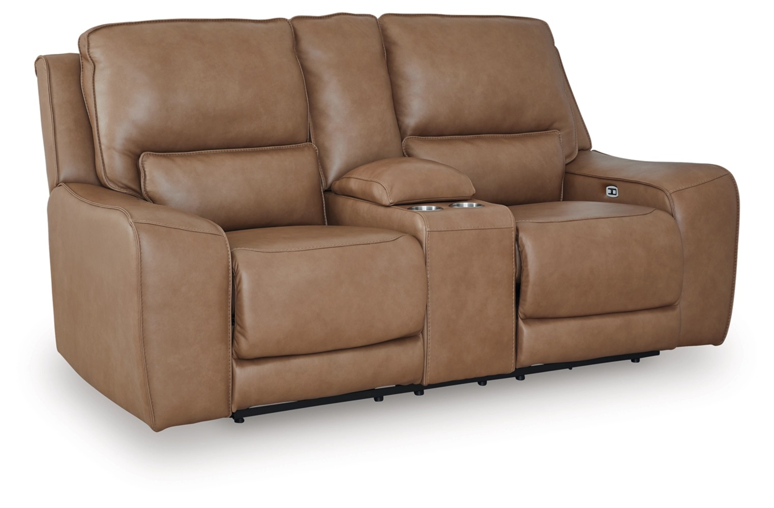 DeepWakes Leather/PVC Power Reclining Living Set
