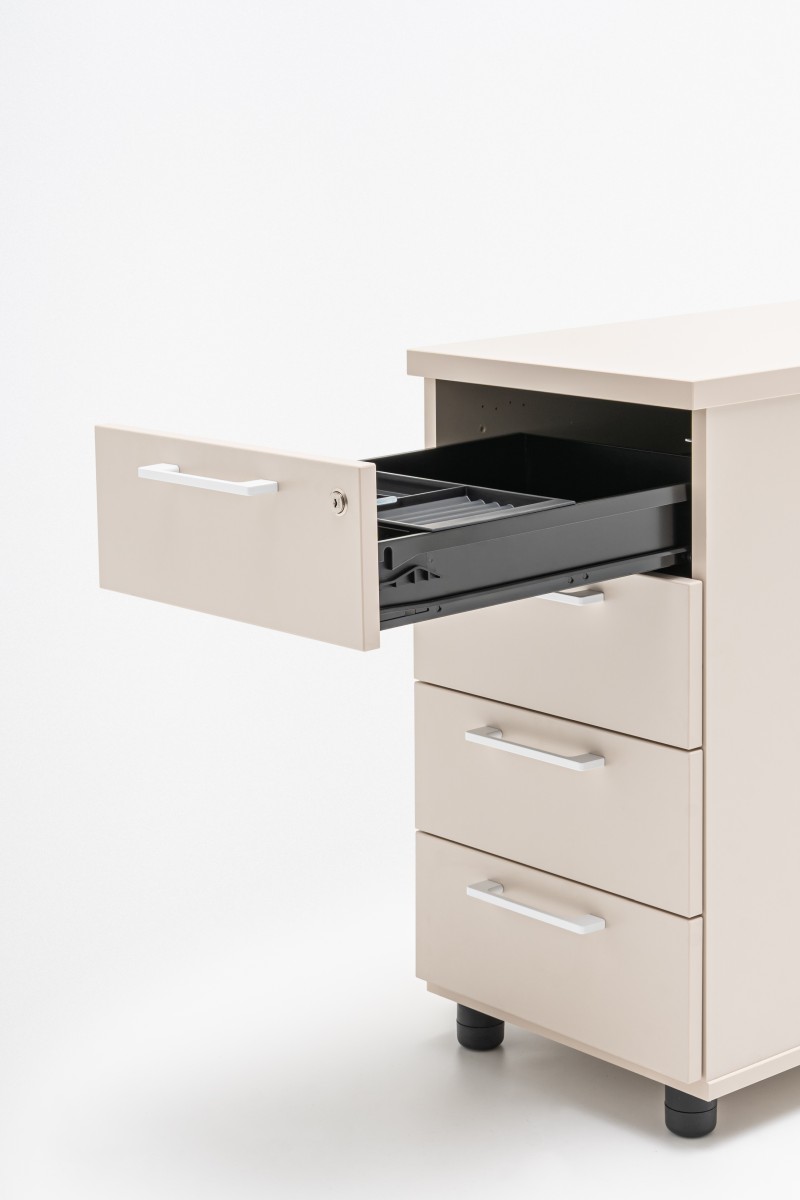 Standard Office Lockable Pedestal w/Optional Top Plate, Drawers & Pencil Tray