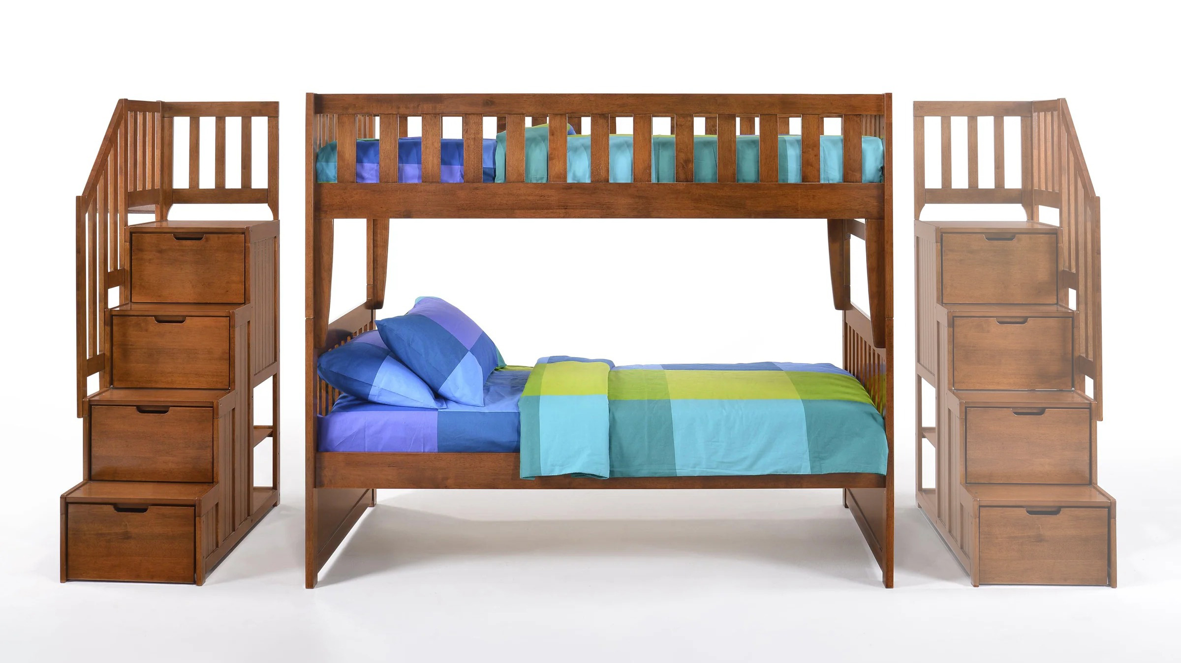 Peppermint Wood Bunk Bed, Twin/Twin Size