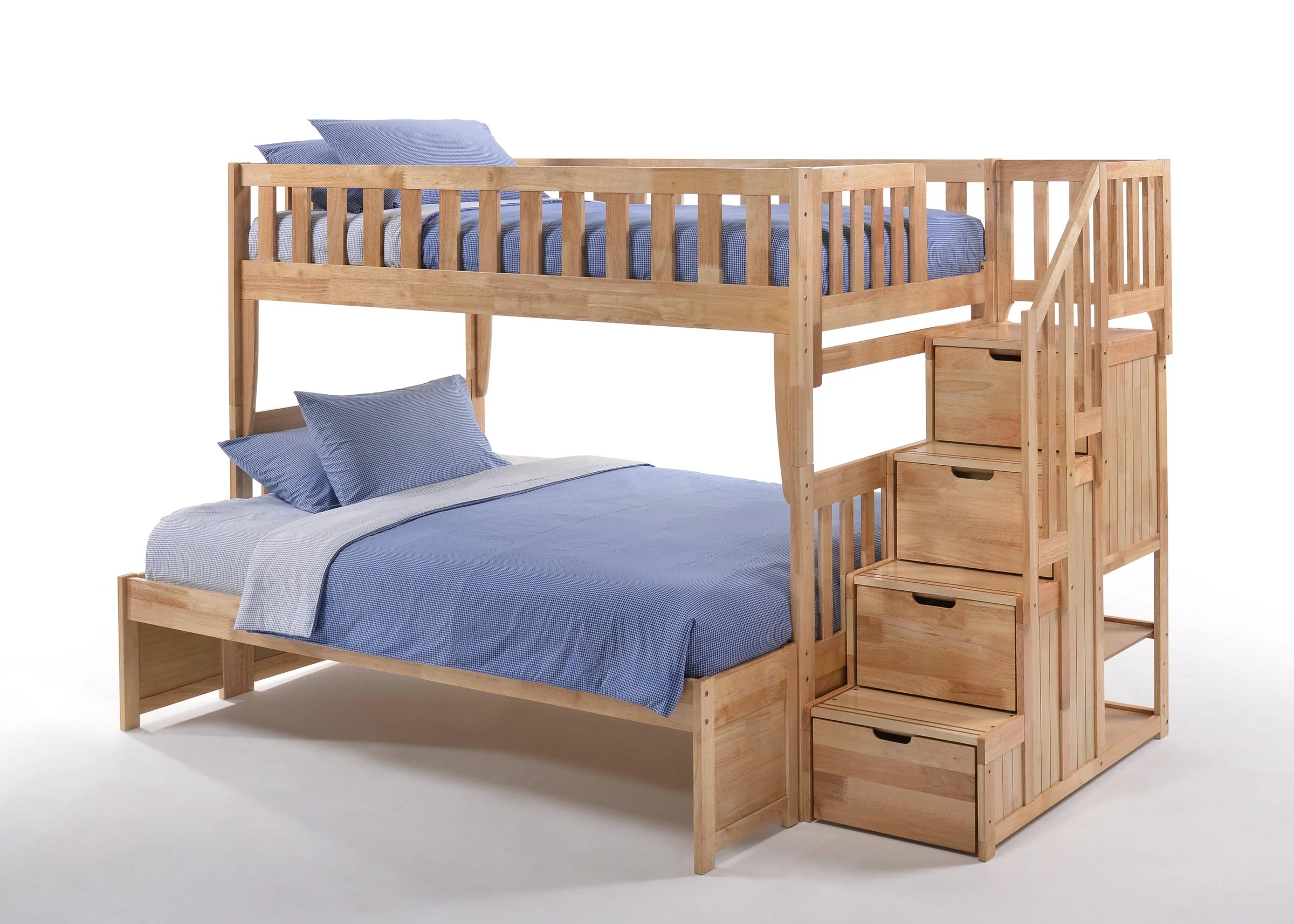 Discovery World Furniture Twin Over Full Staircase Bunk Bed