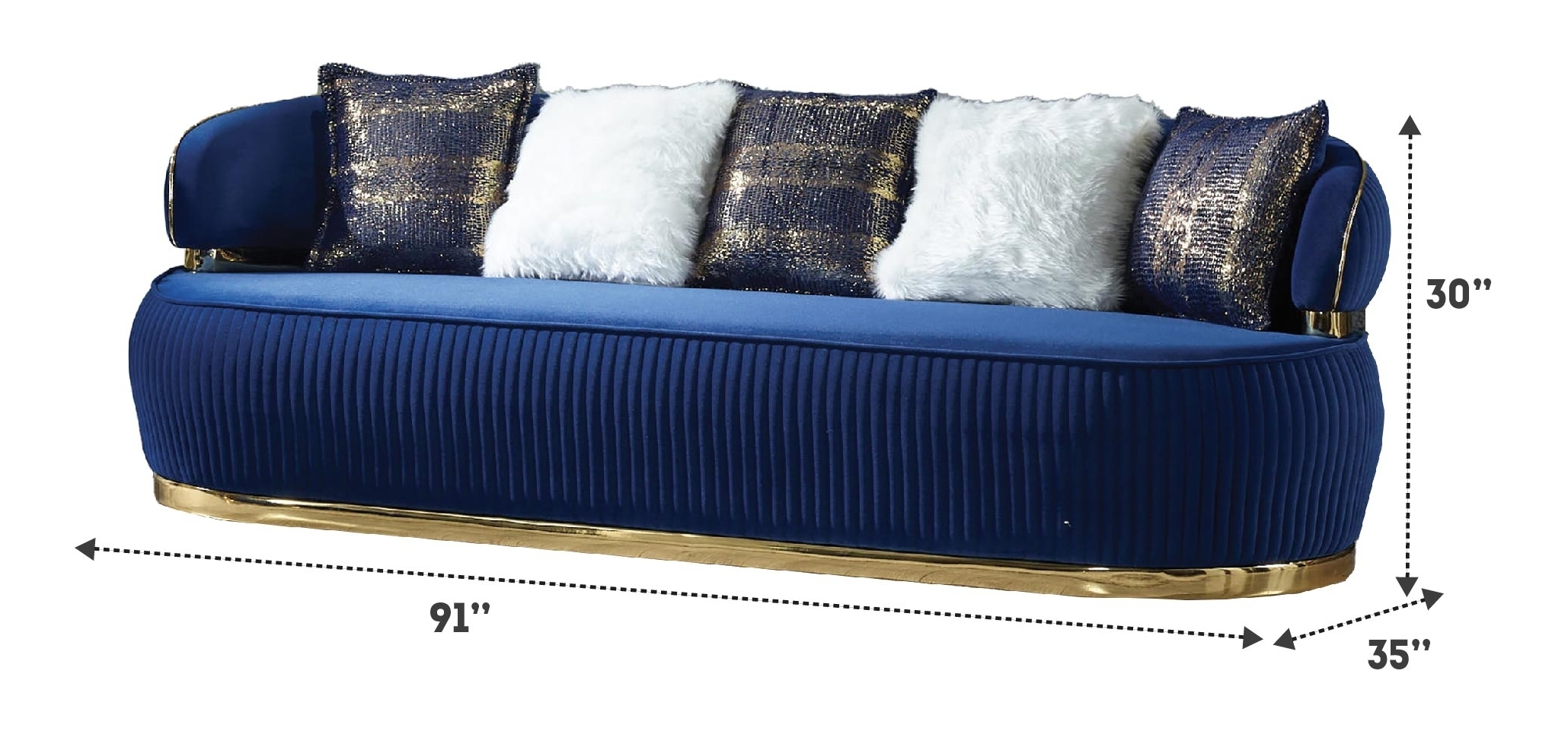 Pera Velvet Living Room Set