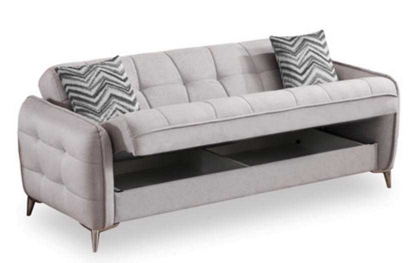 Perla Microsuede Convertible Storage Living Room Set
