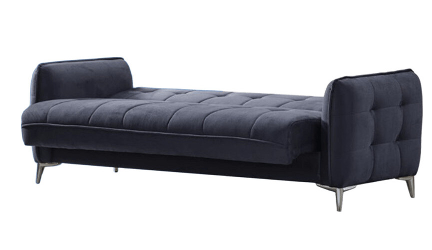 Perla Microsuede Convertible Storage Sofa