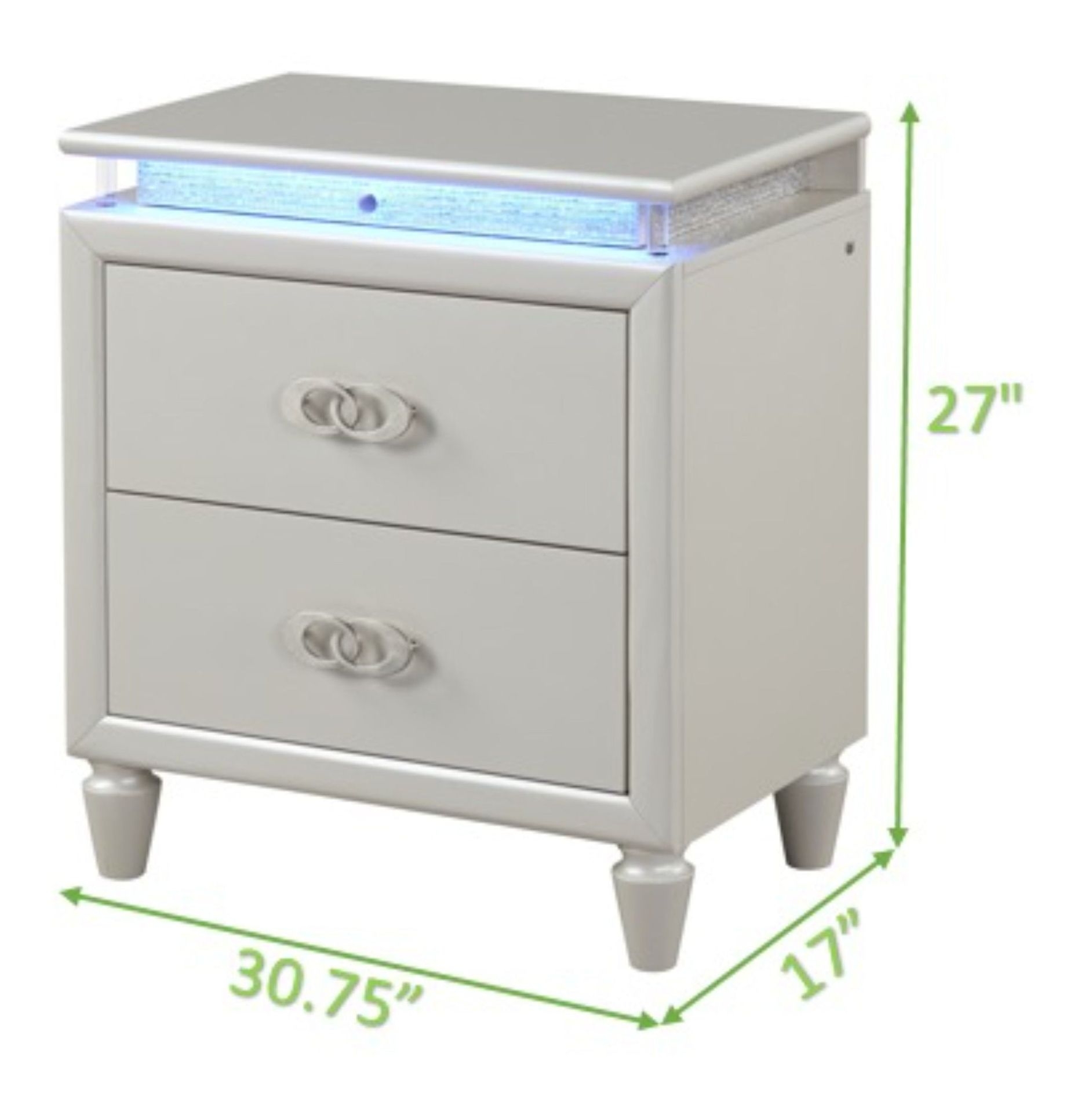 Elegante mesita de noche LED para un ambiente sereno