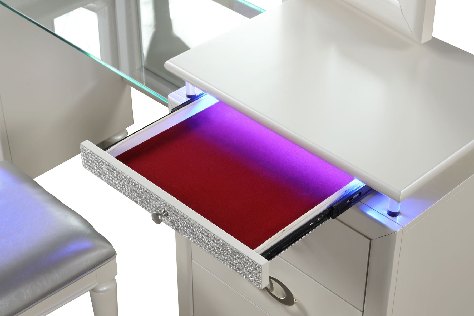 Elegante mesita de noche LED para un ambiente sereno
