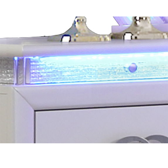 Perla 6-Drawer Wood Veneer Vanity with LED Lighting
