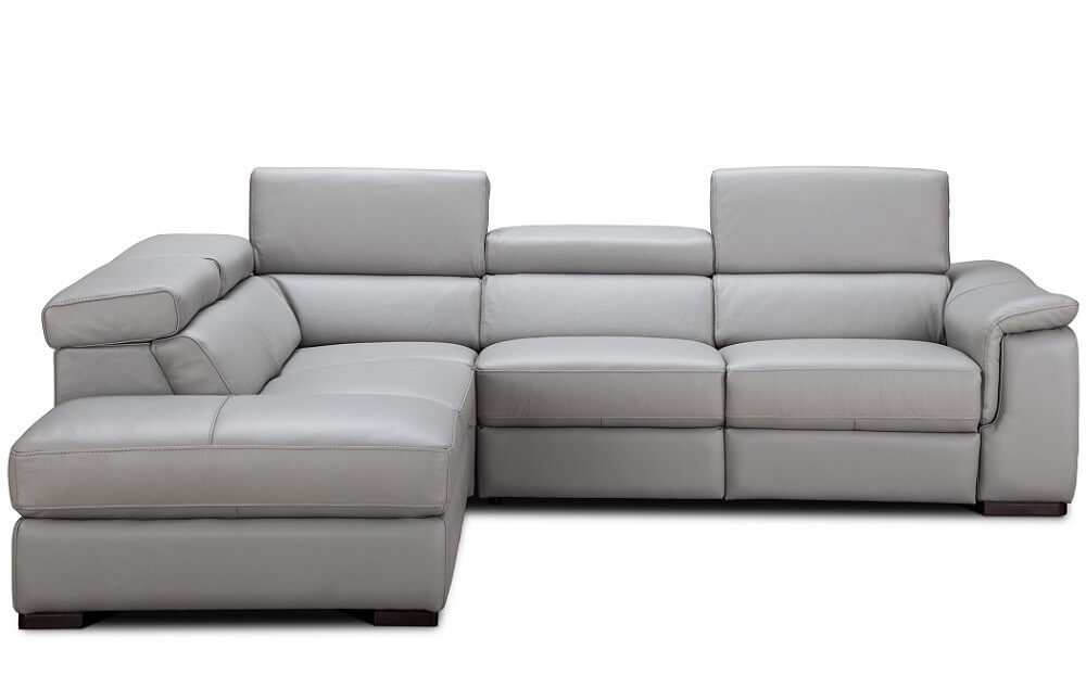 Perla Premium Leather Left Hand Facing Sectional