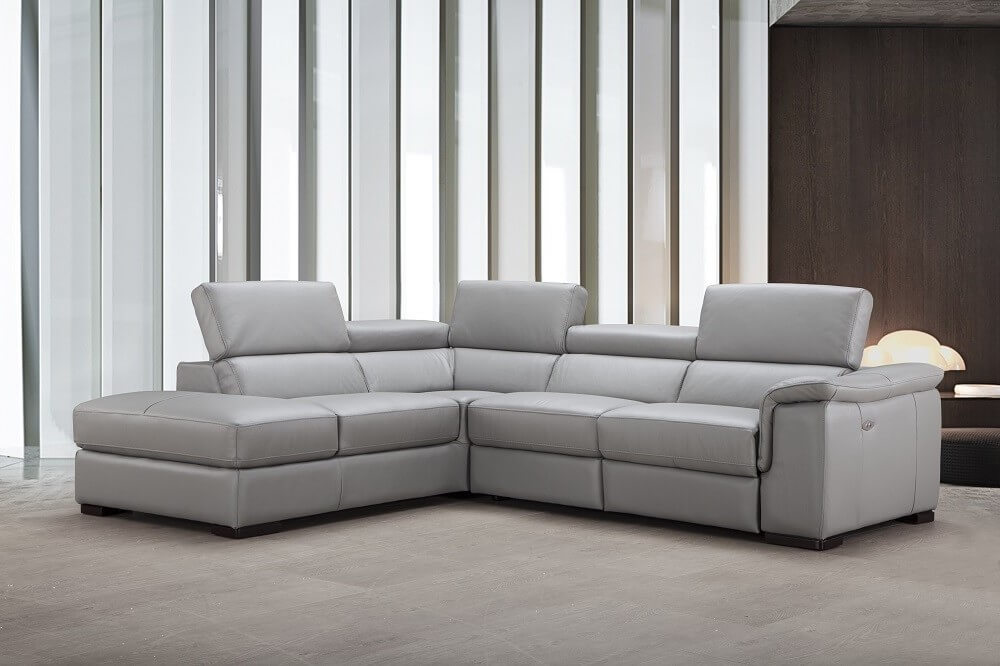 Perla Premium Leather Left Hand Facing Sectional