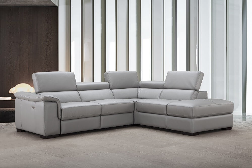 Perla Premium Leather Right Hand Facing Sectional
