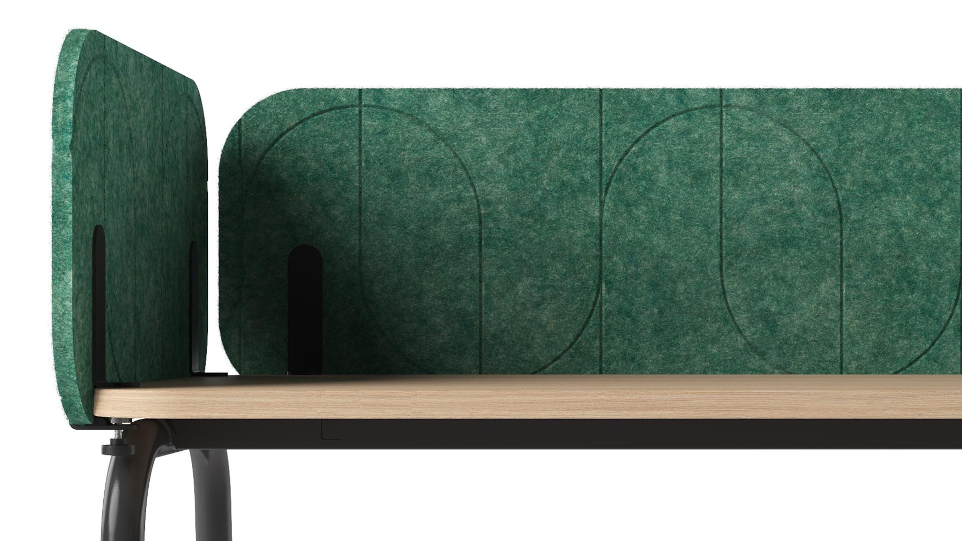 Round Pet Acoustic Screen for Bench Desk
