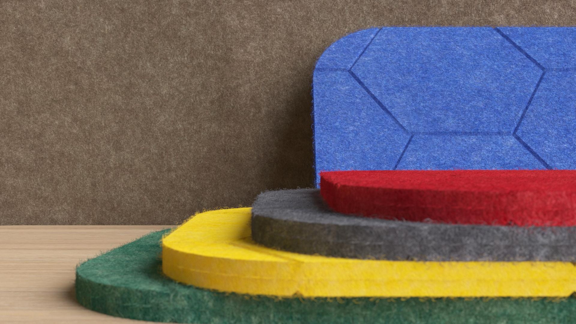 Round Pet Acoustic Screen for Bench Desk w/Sliding Top