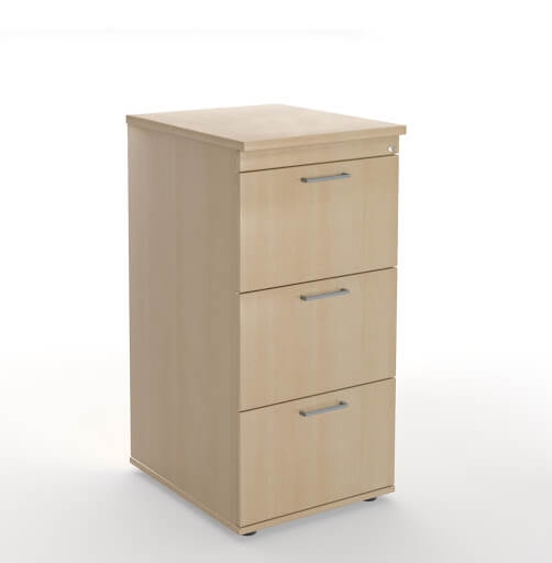 Optima Office Lockable Filing Cabinet w/3 Foil Wrapped Drawers