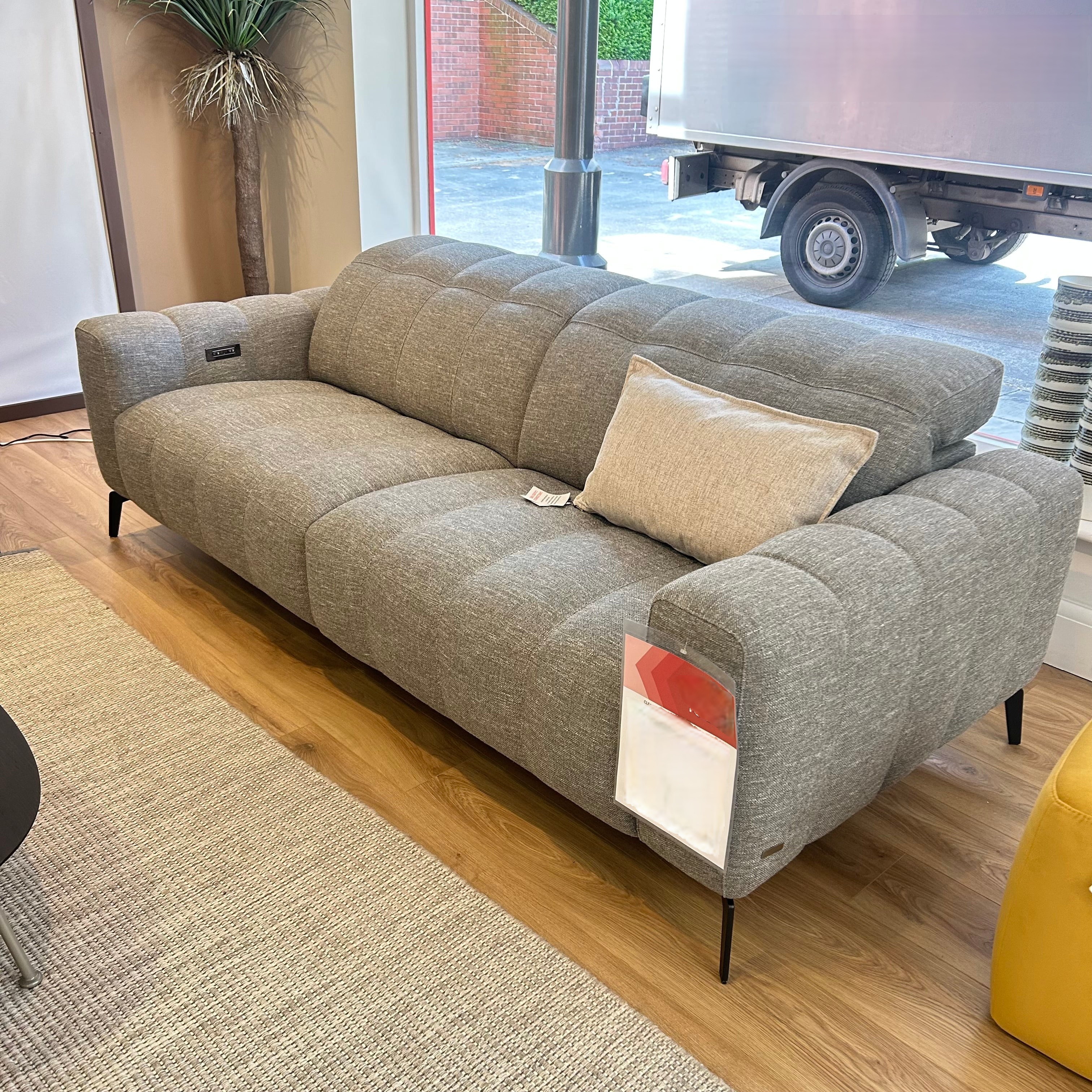 Portento Fabric/Leather Power Recliner Sofa