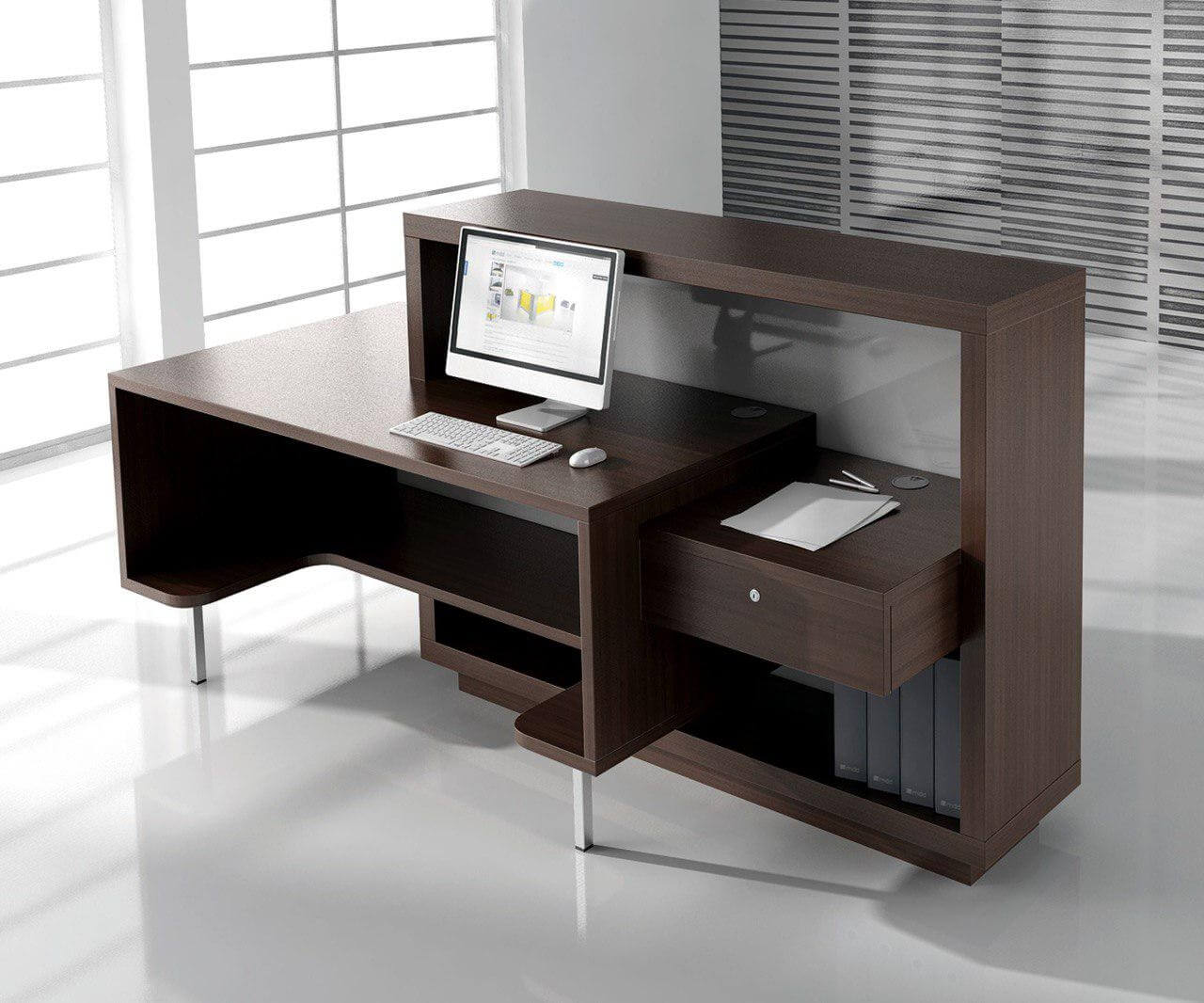 FORO Reception Desk, Left Facing Counter, ADA Compliance