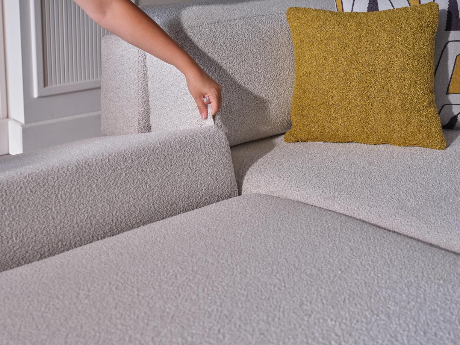 Picasso Sectional Sofa Sleeper- Oscar White