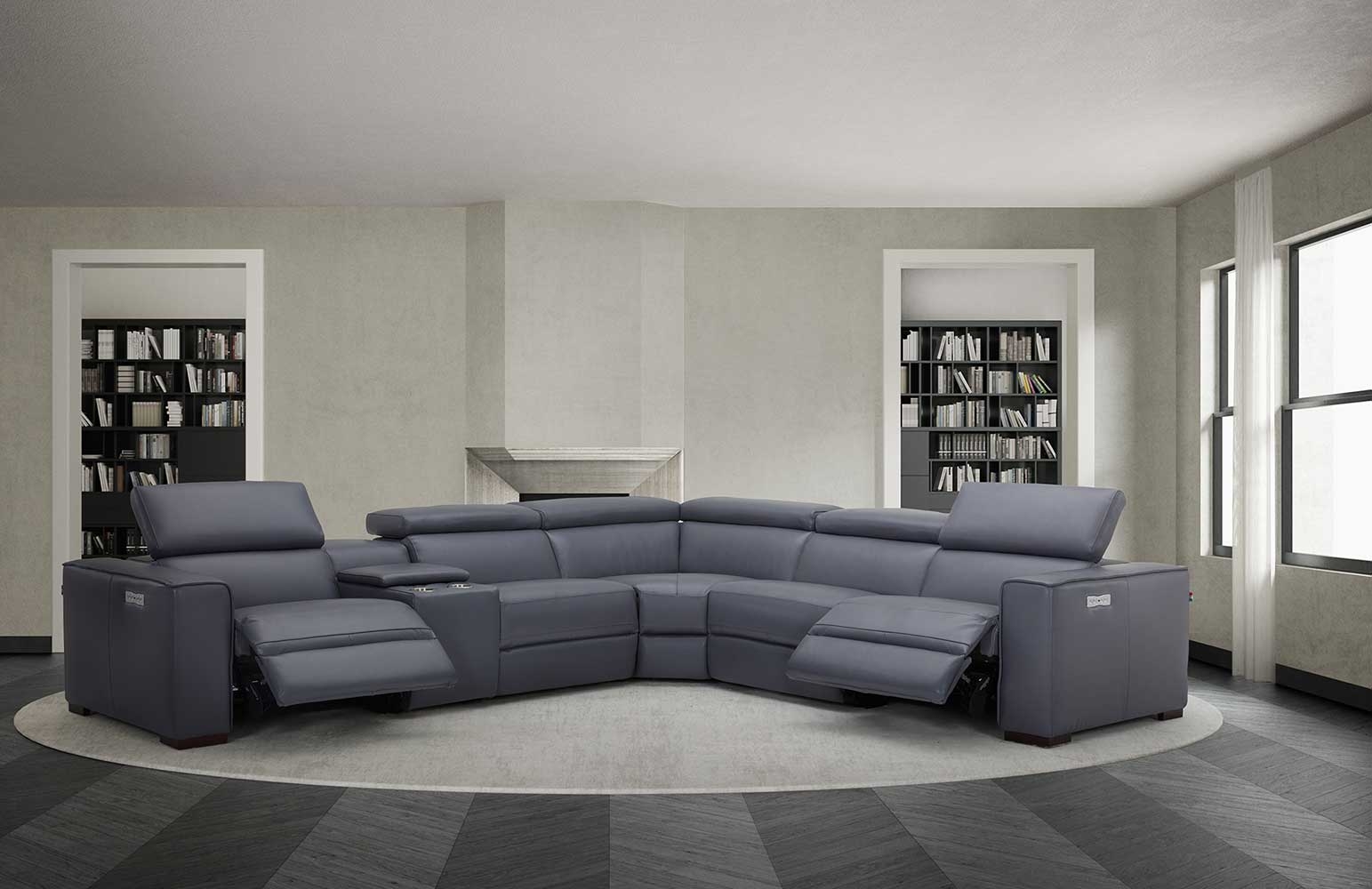 Picasso Contemporary Recliner Corner Leather Sofa