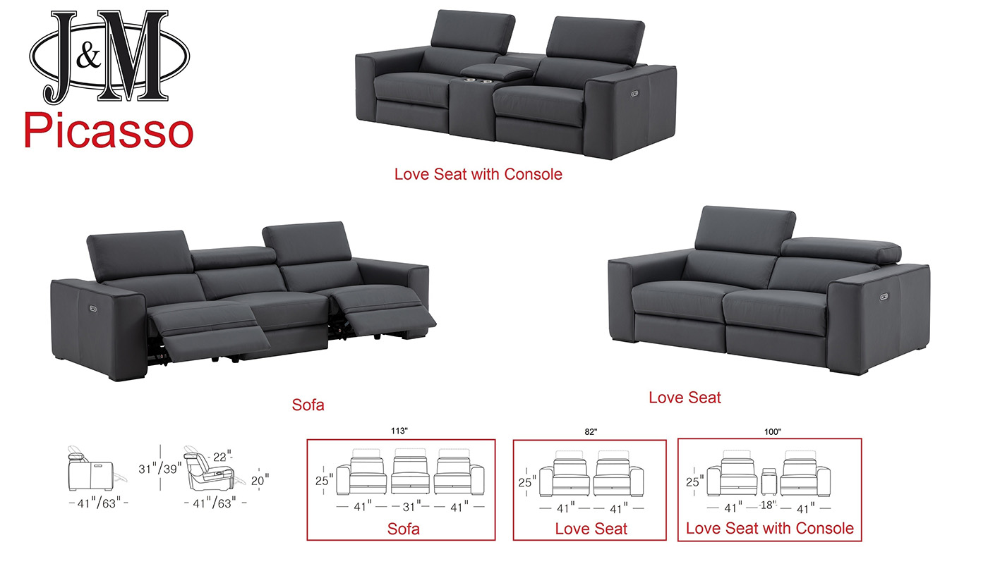 Picasso Leather Living Room Set