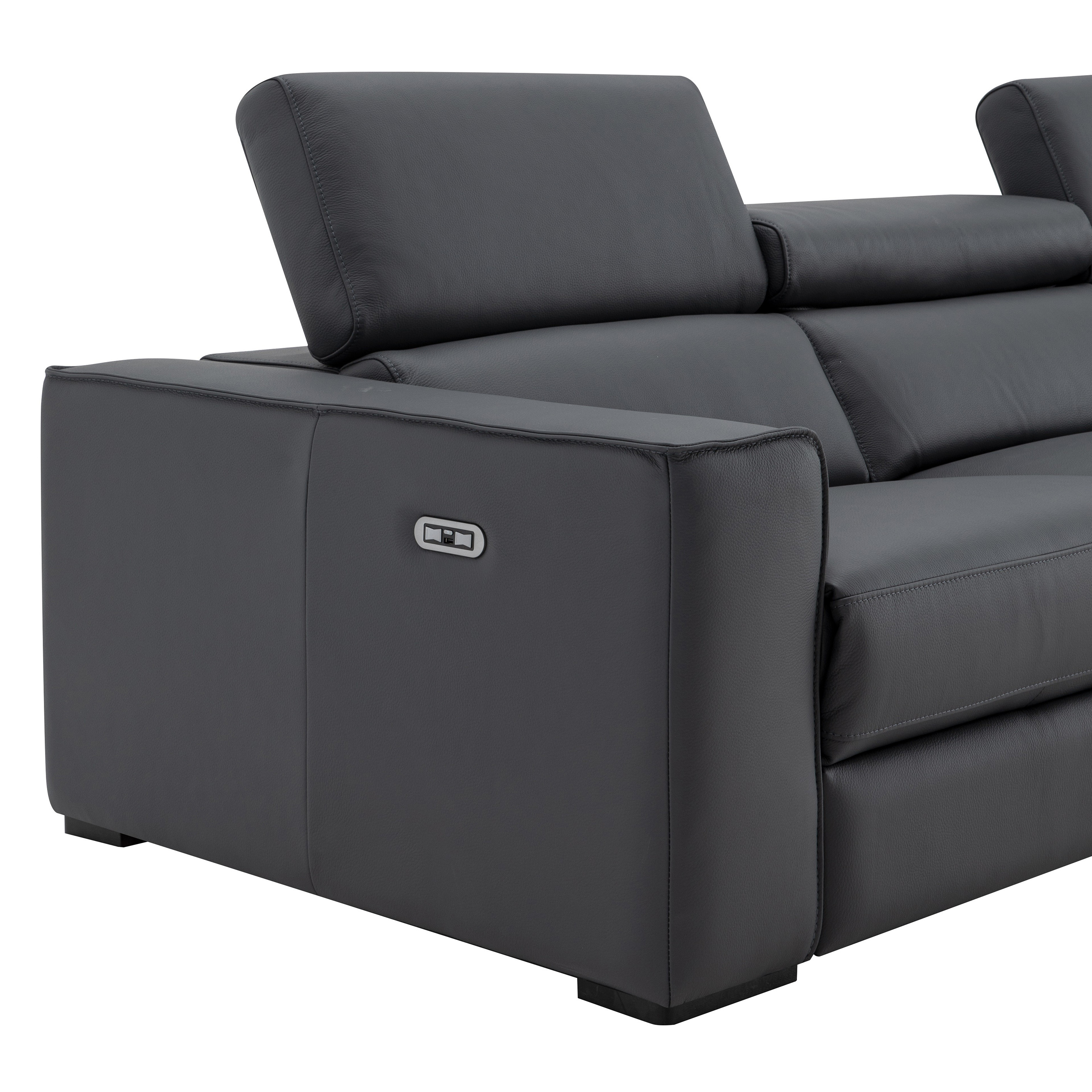 Picasso Leather Loveseat-With USB