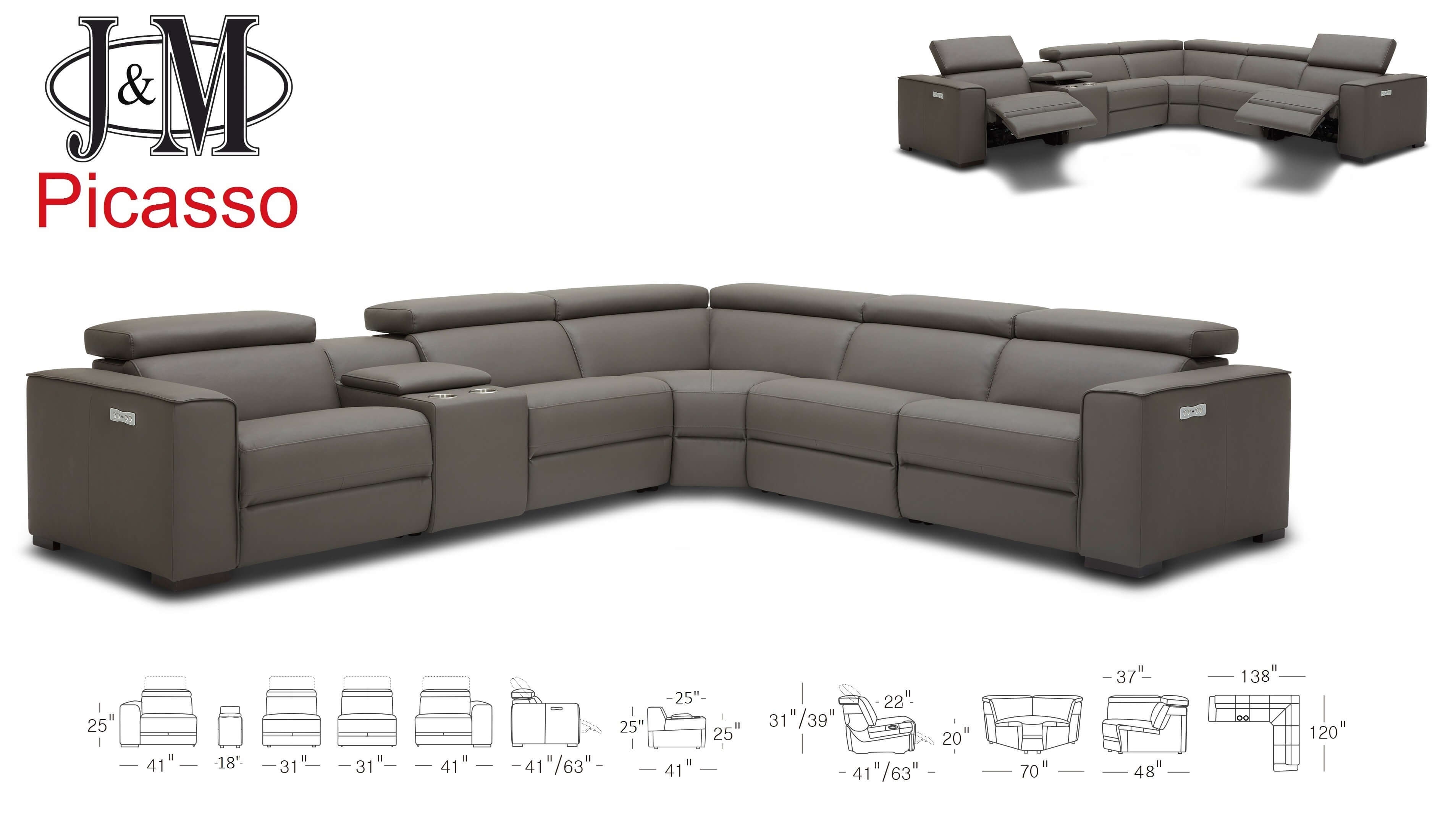 Picasso 6Pc Motion Modular Sectional