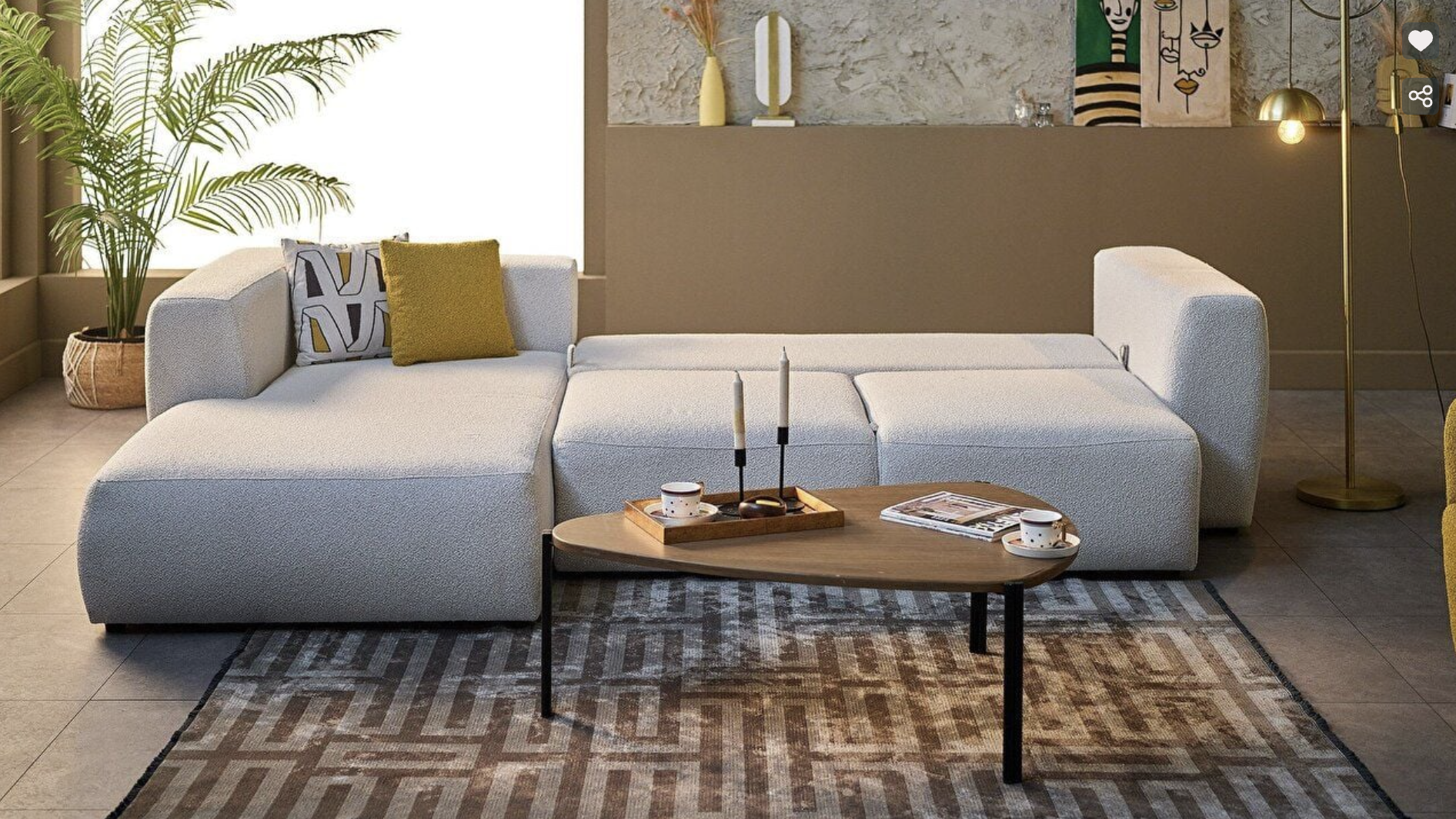 Picasso Bellona corner sofa bed