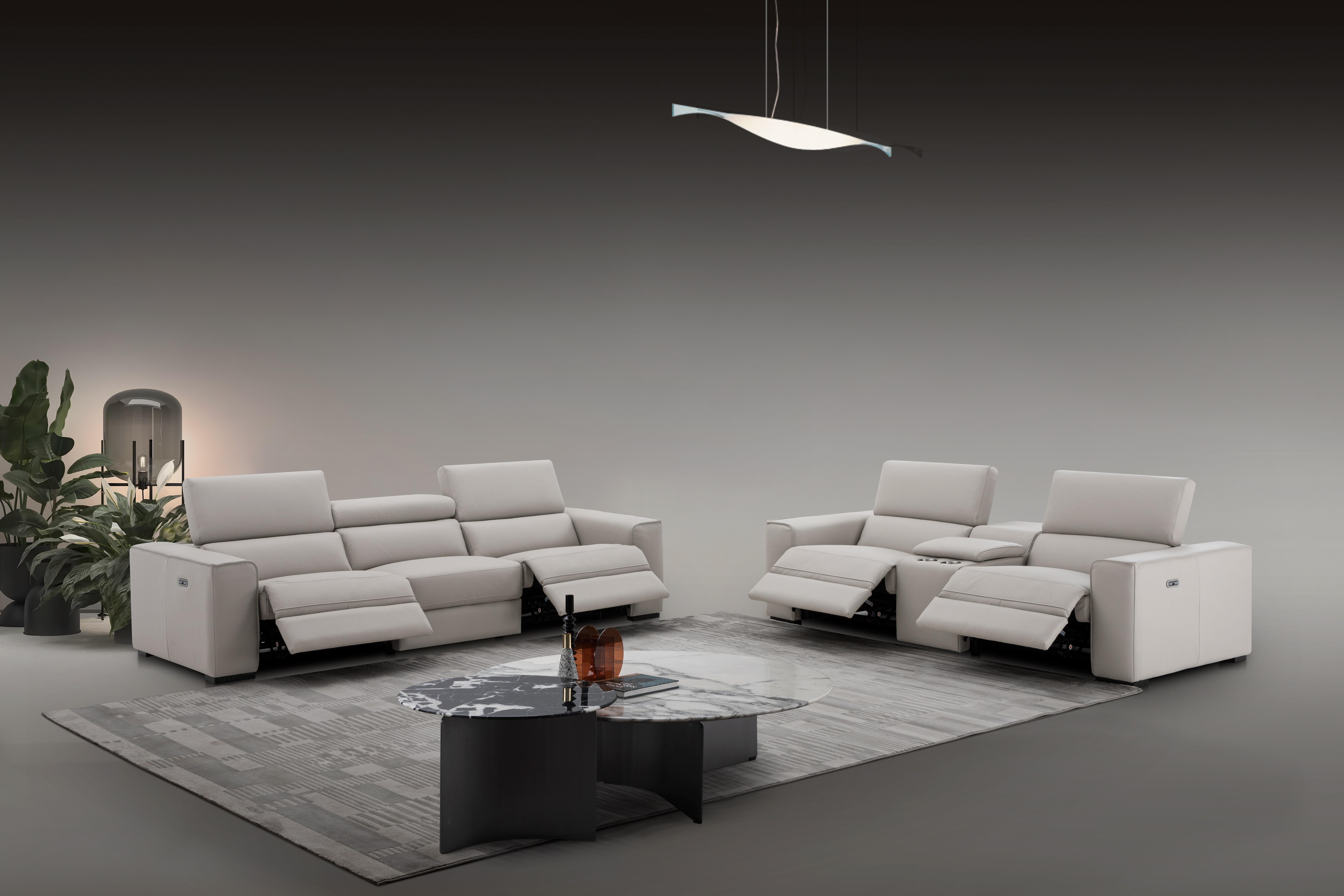 Furniture - Picasso Loveseat with Console 