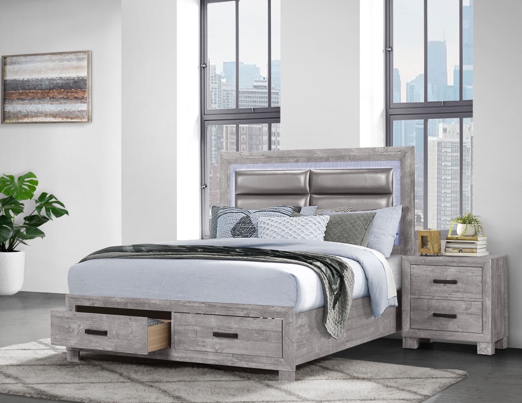 NOLAN GREY QUEEN BED