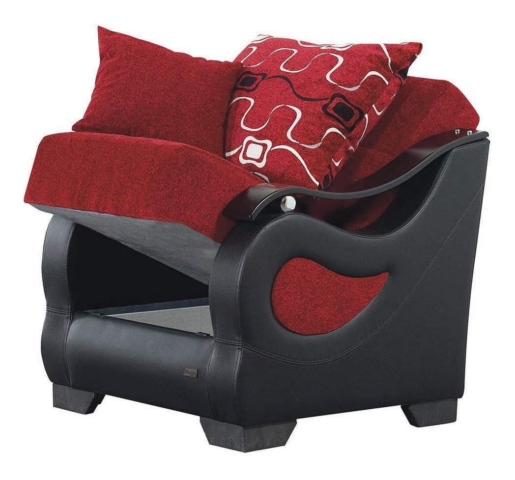 Pittsburgh Fabric/Vinyl Storage Living Room Set