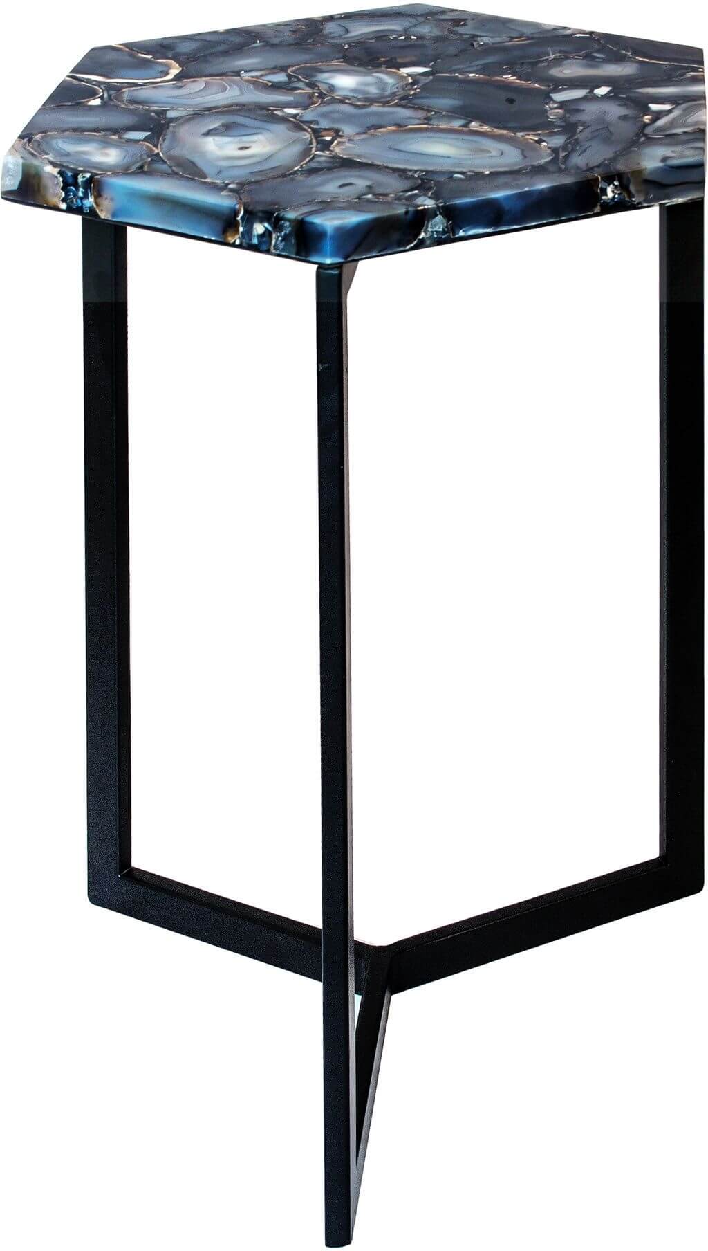 Hexagon Agate Accent Table
