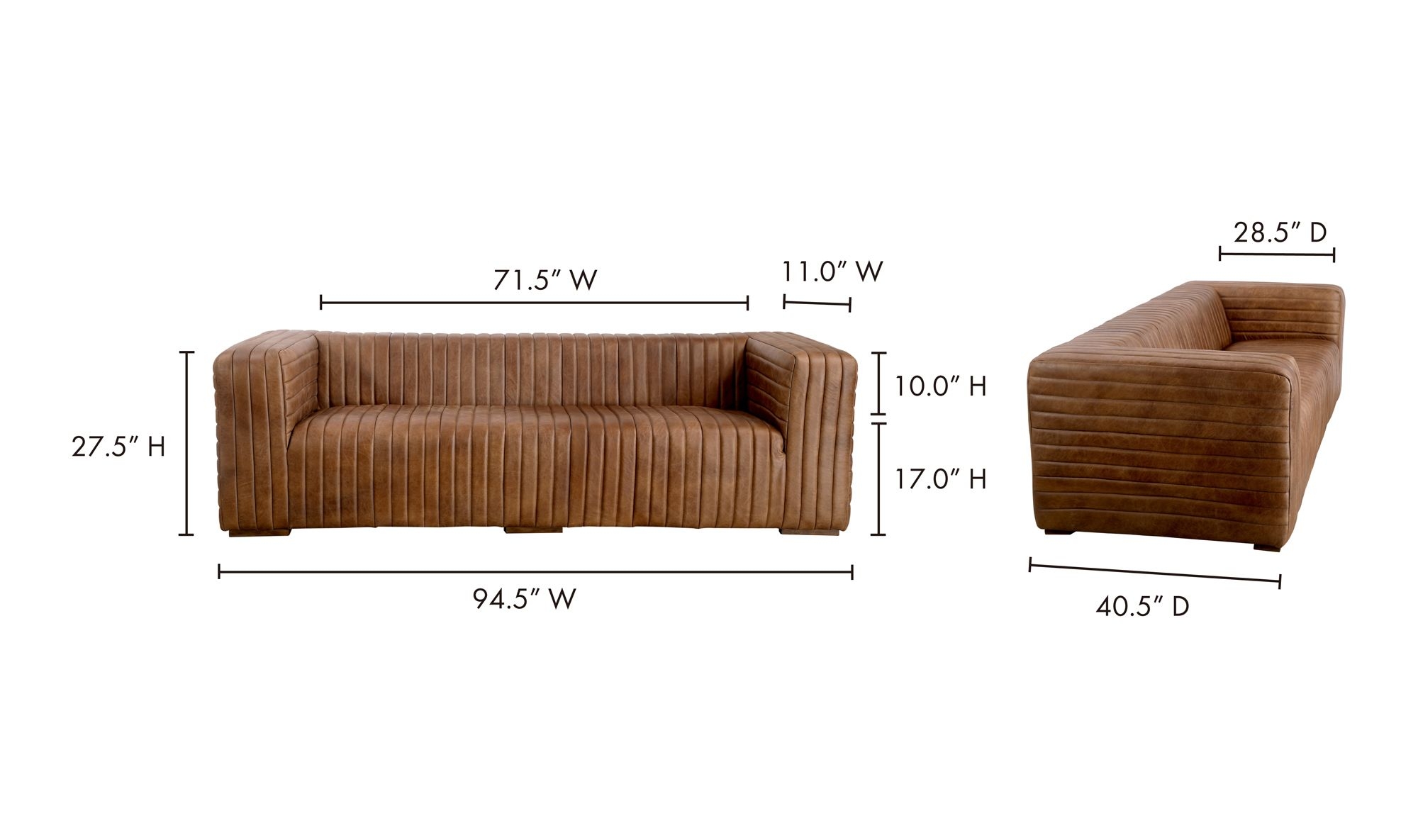 Castle Top Grain Leather Sofa