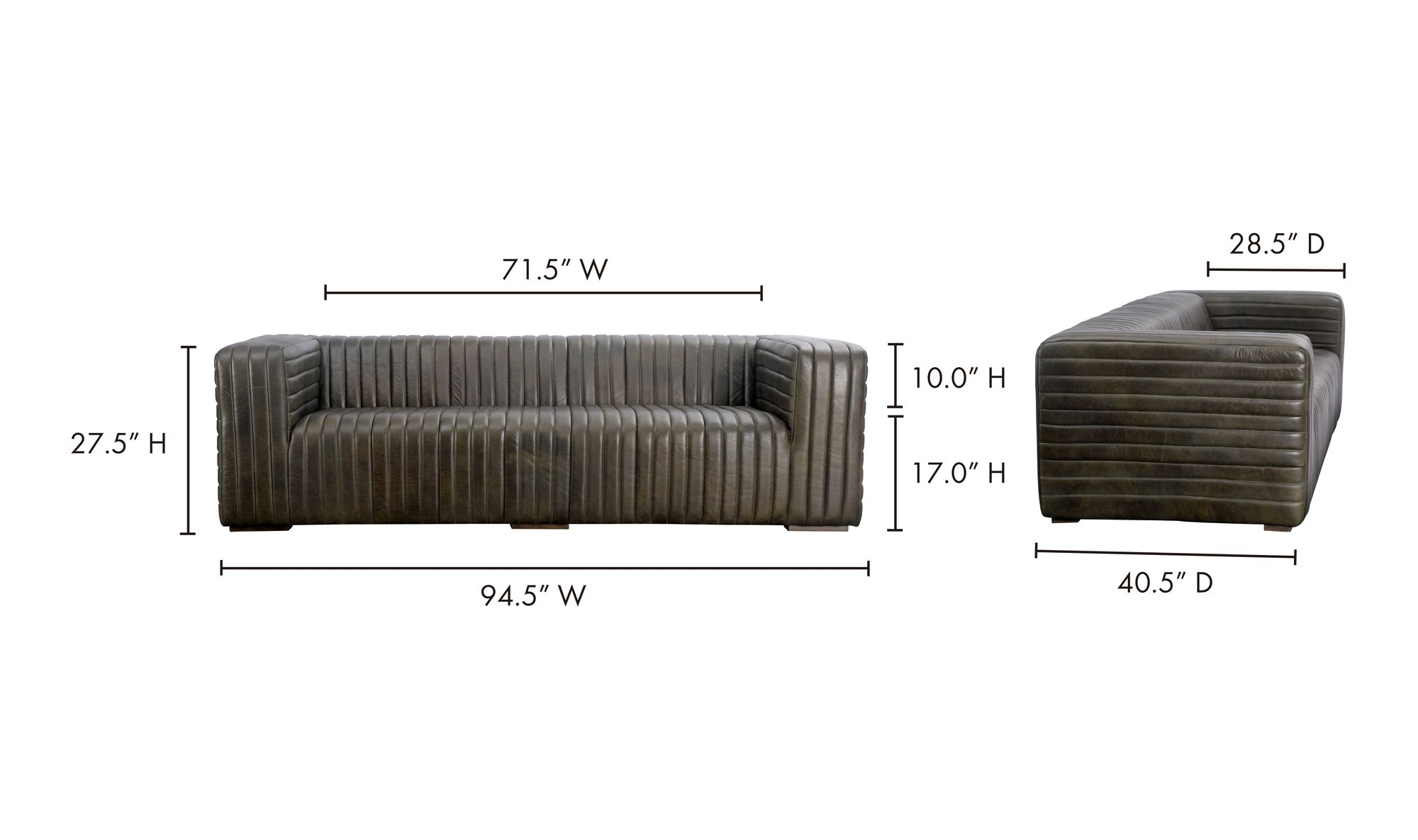 Castle Top Grain Leather Sofa