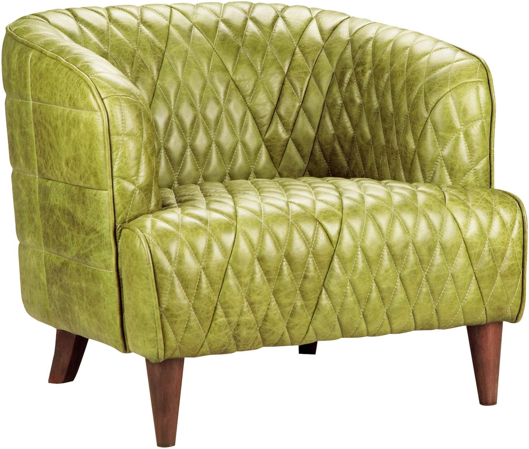 Magdelan Tufted Leather Arm Chair