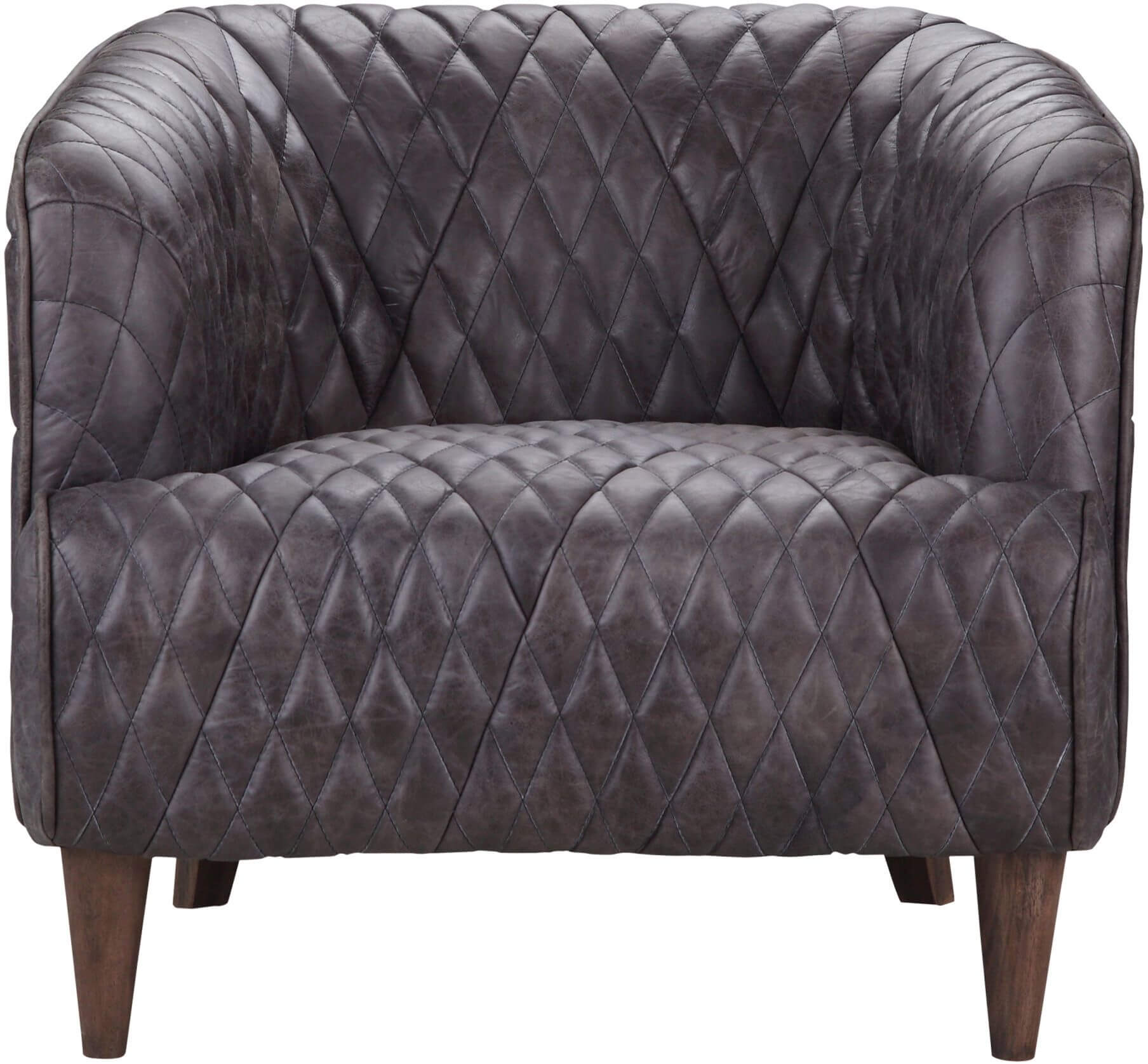 Magdelan Tufted Leather Arm Chair