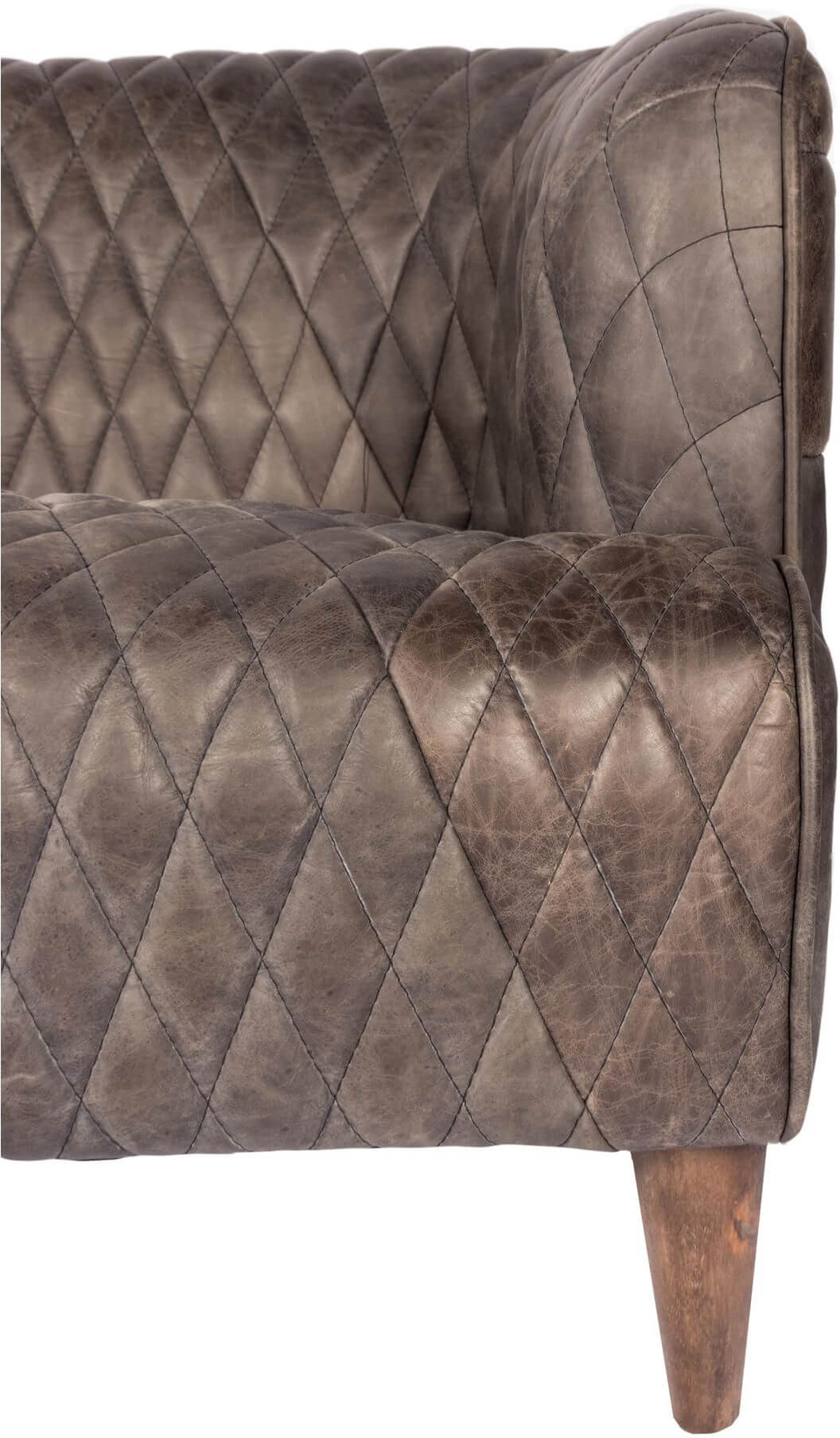 Magdelan Tufted Leather Sofa