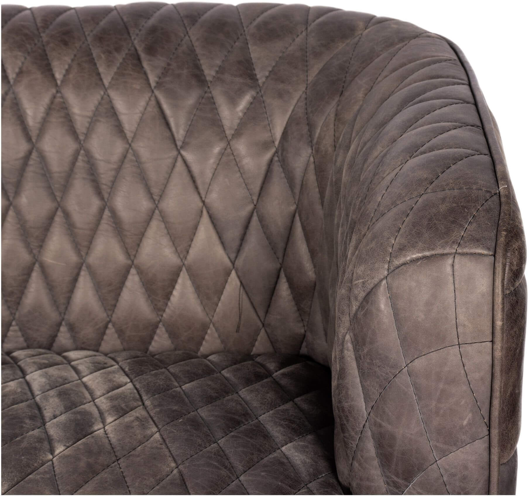 Magdelan Tufted Leather Sofa