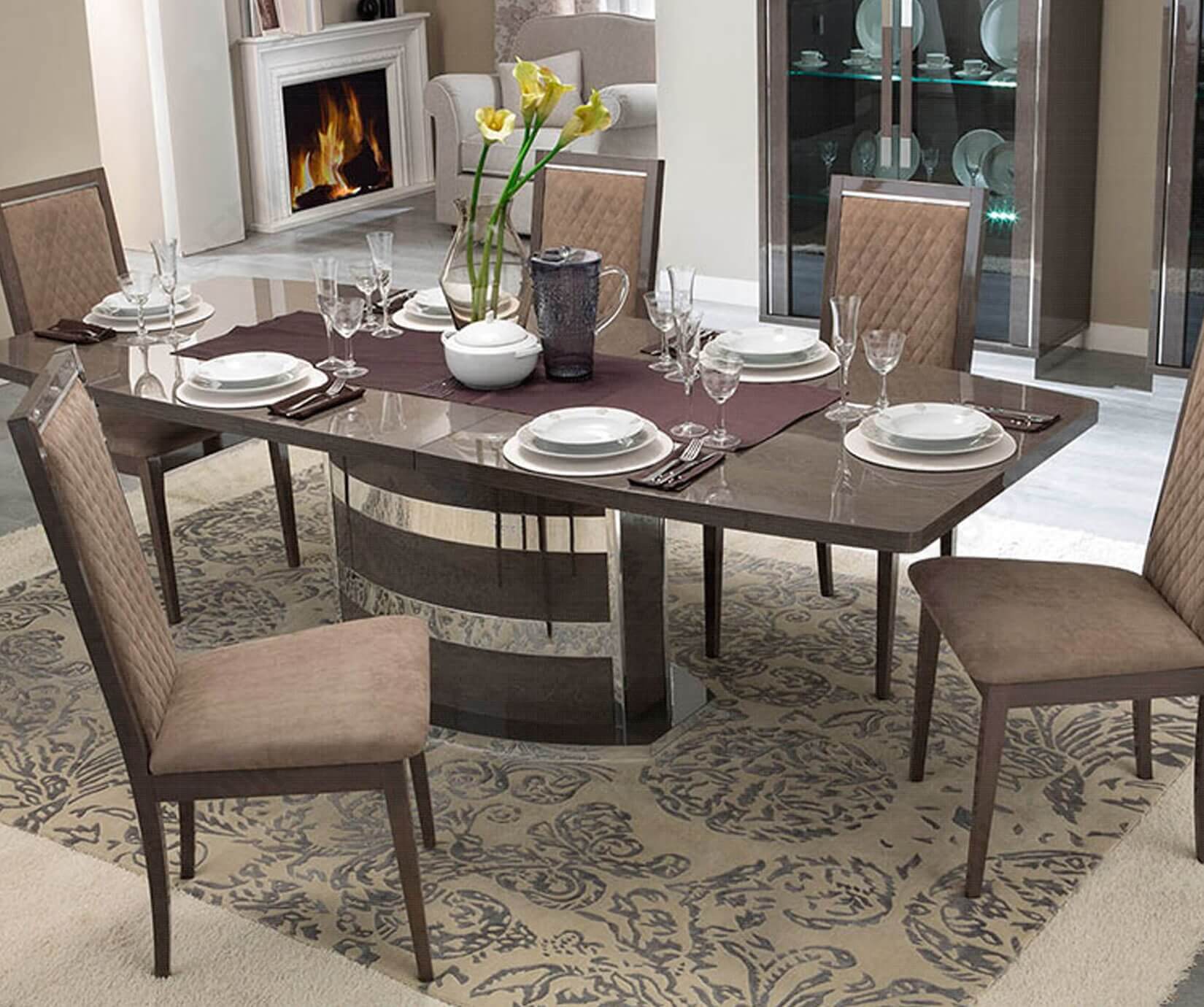 Platinum Dining Table w/18" Extension by Camelgroup, Italy