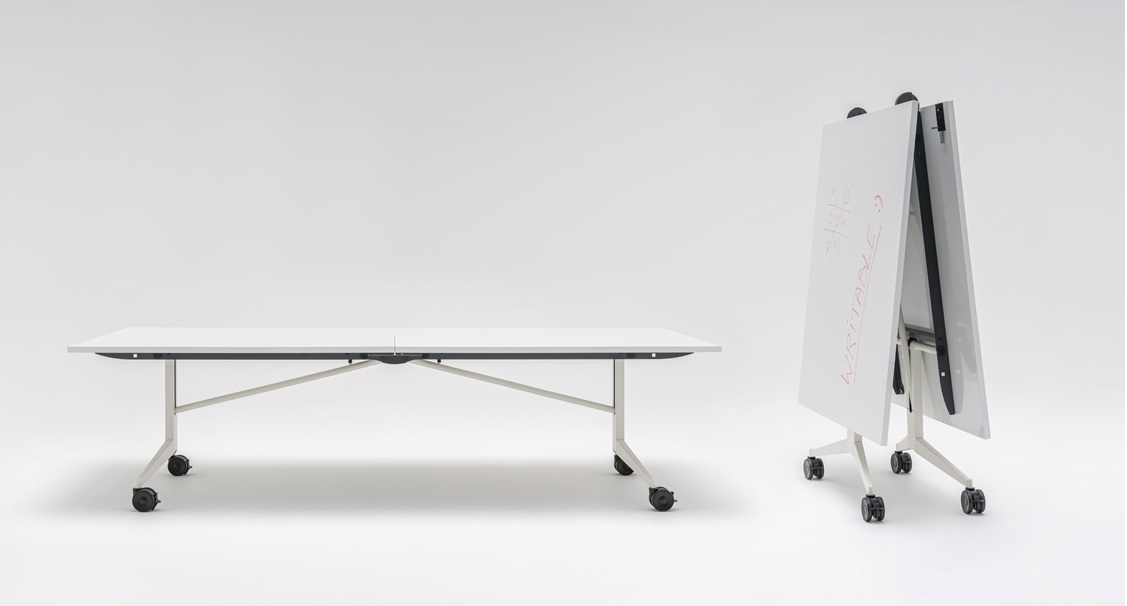 Plex Office Rectangular Whiteboard Folding Table
