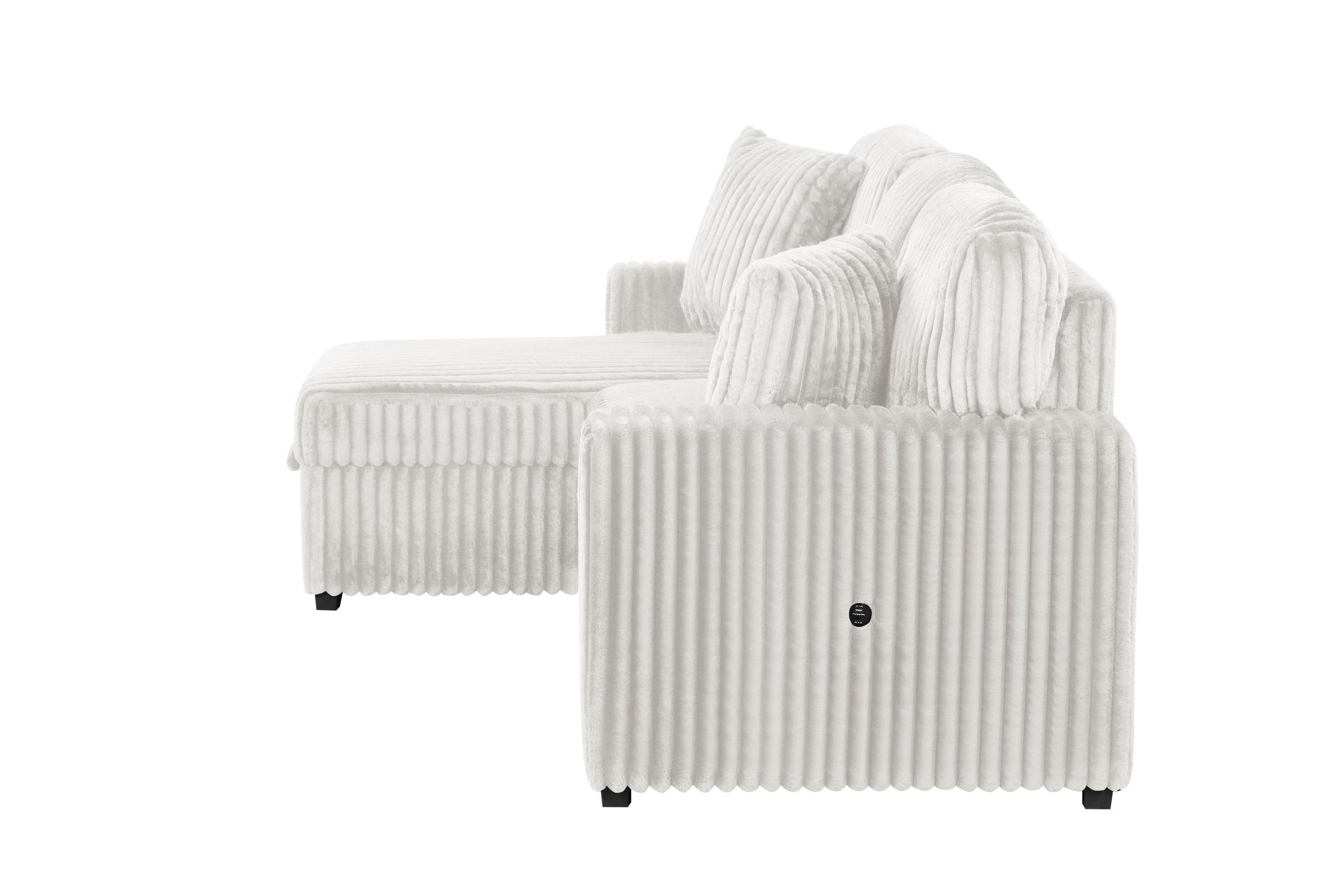 Plush Velvet L-Shaped Sectional