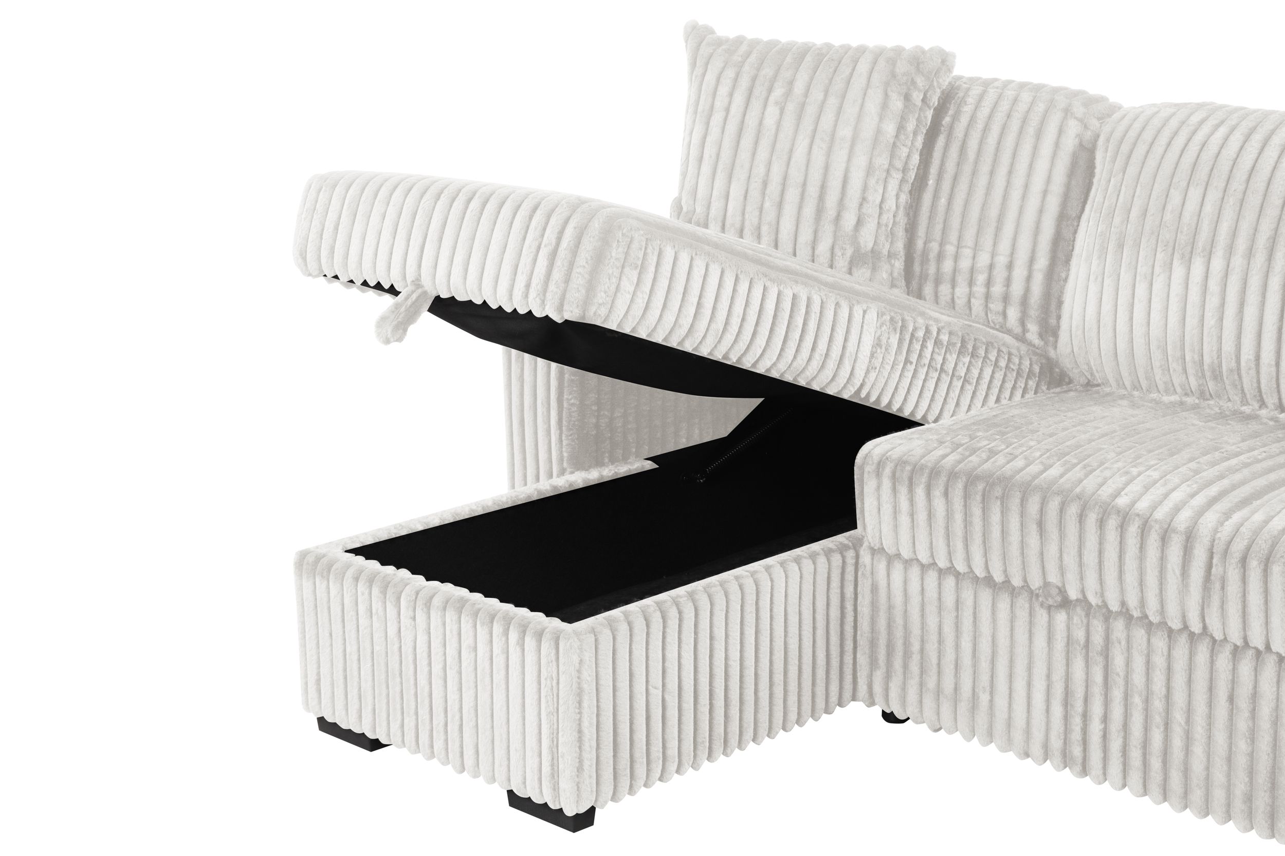 White Pinto Modern Style Sectional Sofa