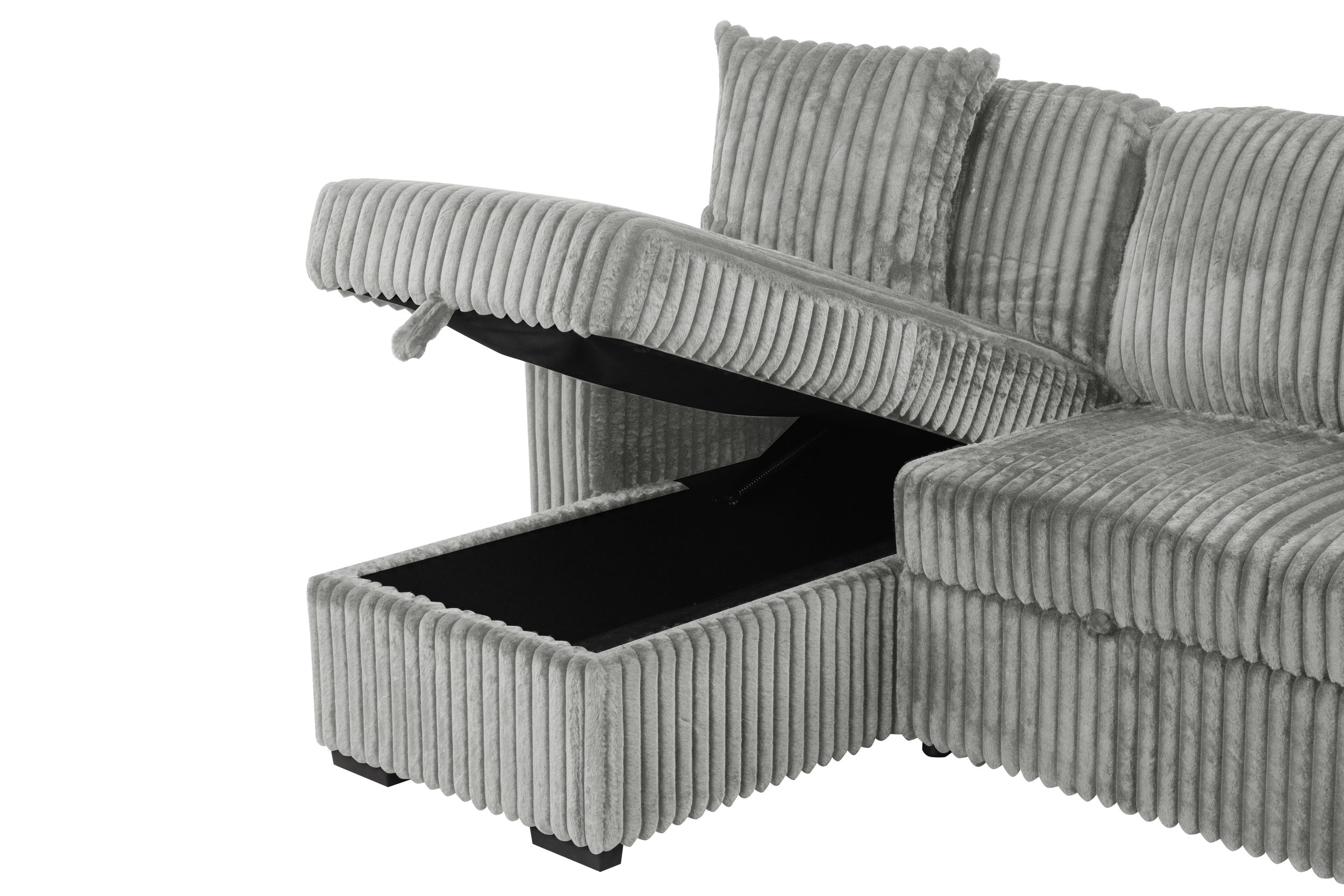 Gray Pinto Modern Style Sectional Sofa