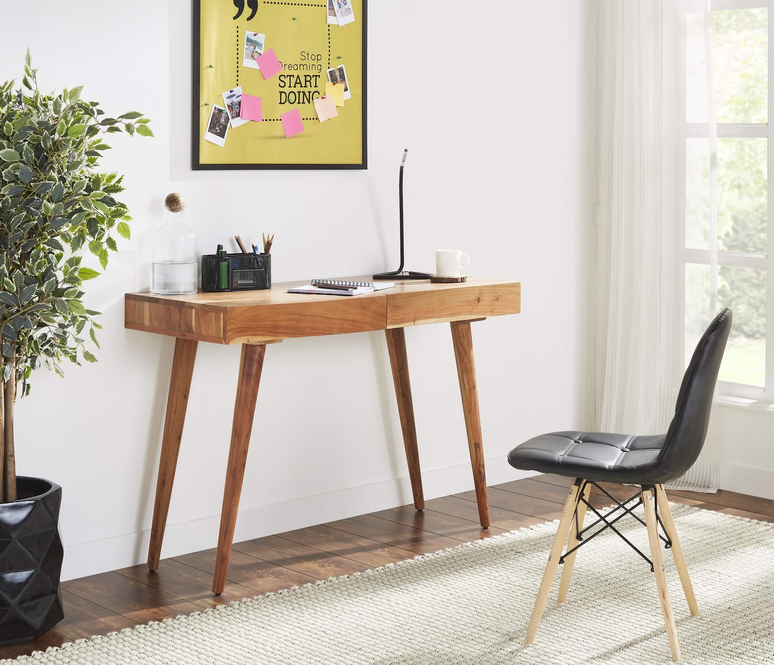 Pratt 45" Mid-century Modern Office Hardwood Desk
