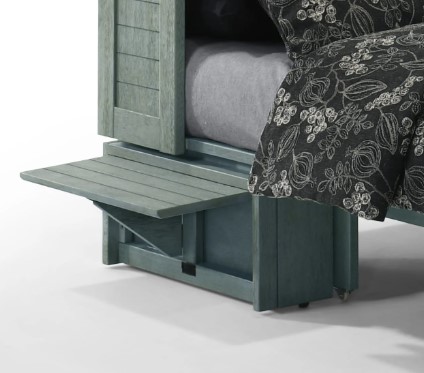 Poppy Wood Murphy Cabinet Bed w/Mattress