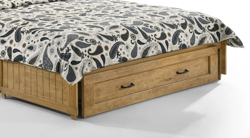 Poppy Wood Murphy Cabinet Bed w/Mattress