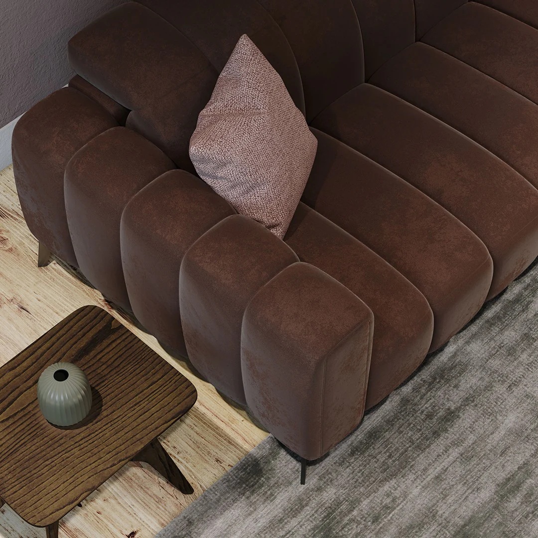 Portento Fabric/Leather Sofa