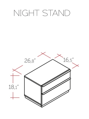 Porto Wood LED Platform Bedroom Set