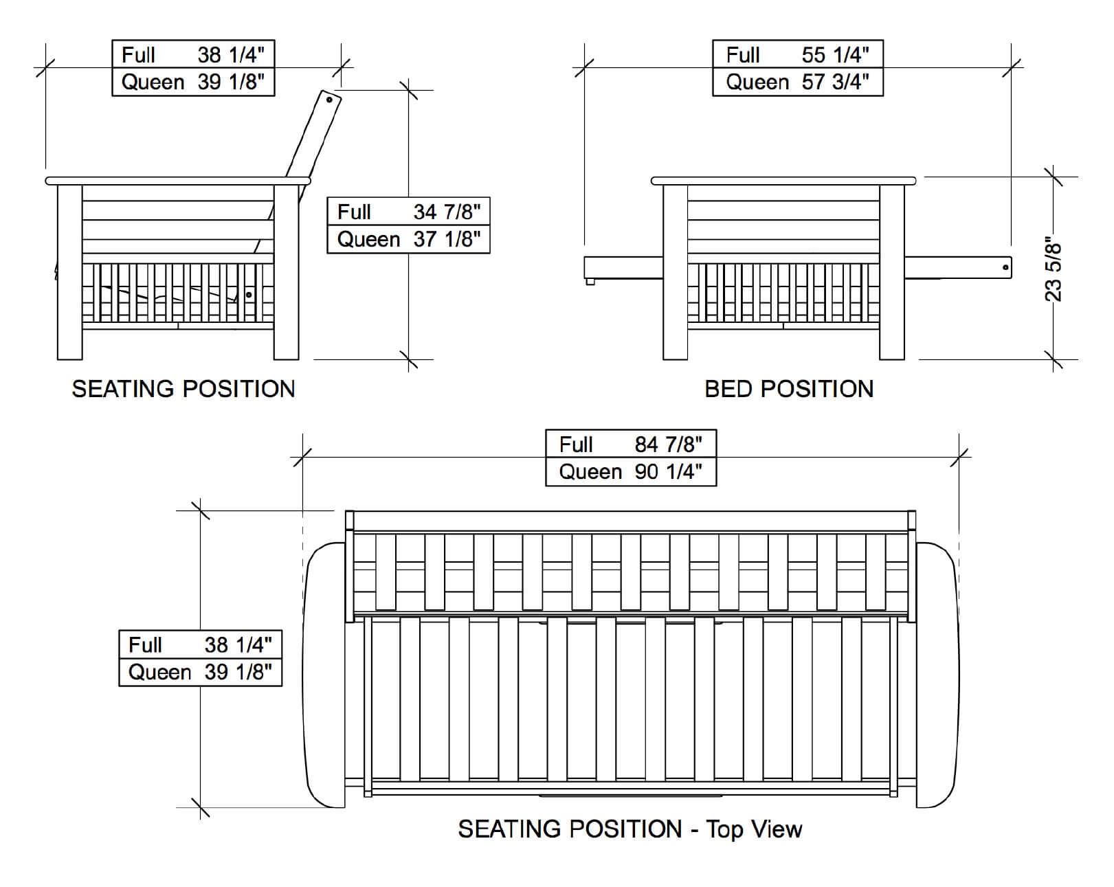 Portofino Wood Futon