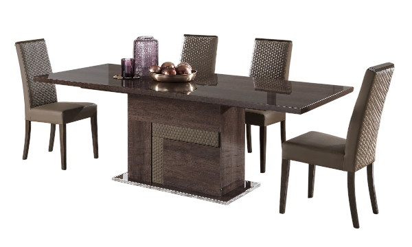 Portofino Wood Veneer/Leatherette Extendable Dining Set