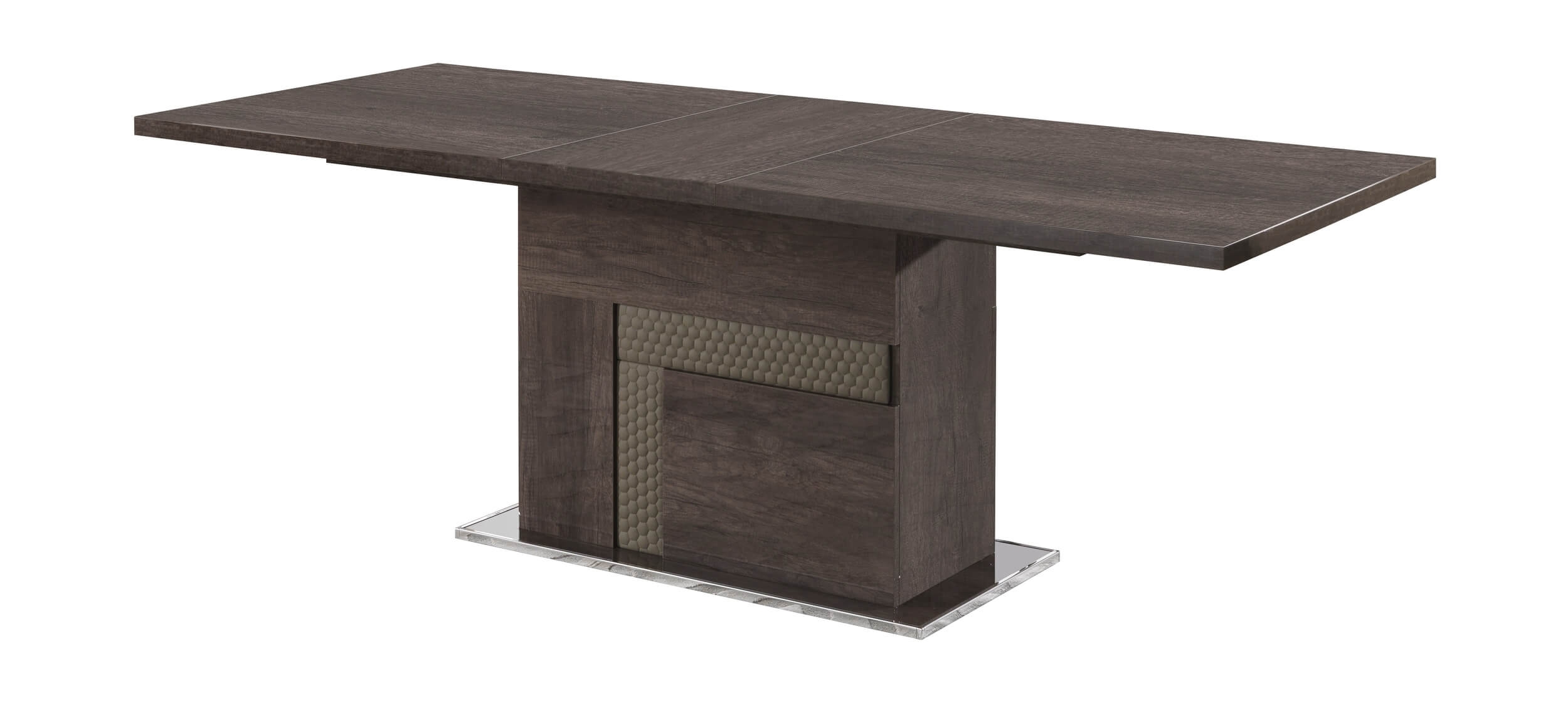 Portofino Wood Veneer/Leatherette Extendable Dining Set